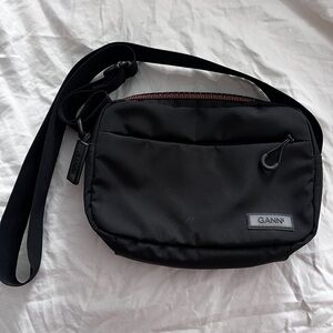 Ganni Black Festival Crossbody Bag with Adjustable Strap